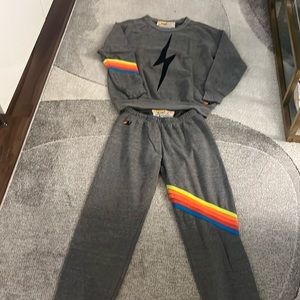 Aviator nation two piece sweat suit